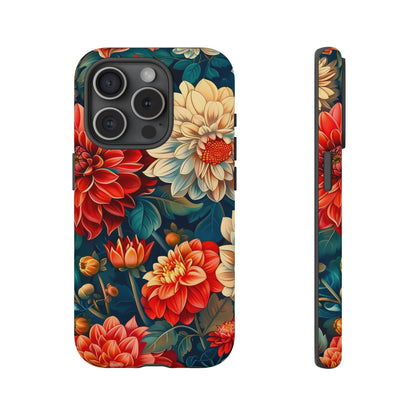 Floral Phone Case - Vibrant Tough Cases, Stylish Floral Cell Phone Cover, Gift for Her, Trendy Phone Accessory, Flower Design