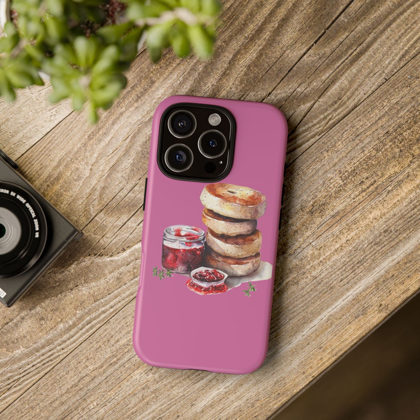 Cute Bagel Phone Case, Tough Cases for Food Lovers, Unique Gifts for Foodies, Phone Accessories for Breakfast Lovers, Fun and Stylish Cases