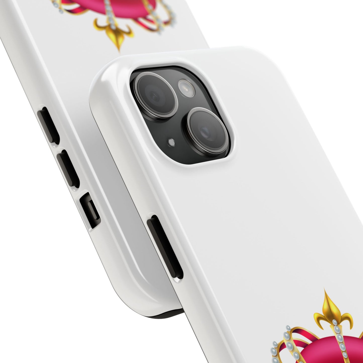 Crown Emoji Tough Phone Case, Durable Phone Cover, Stylish Protector, Gift for Him/Her, Trendy Smartphone Accessory