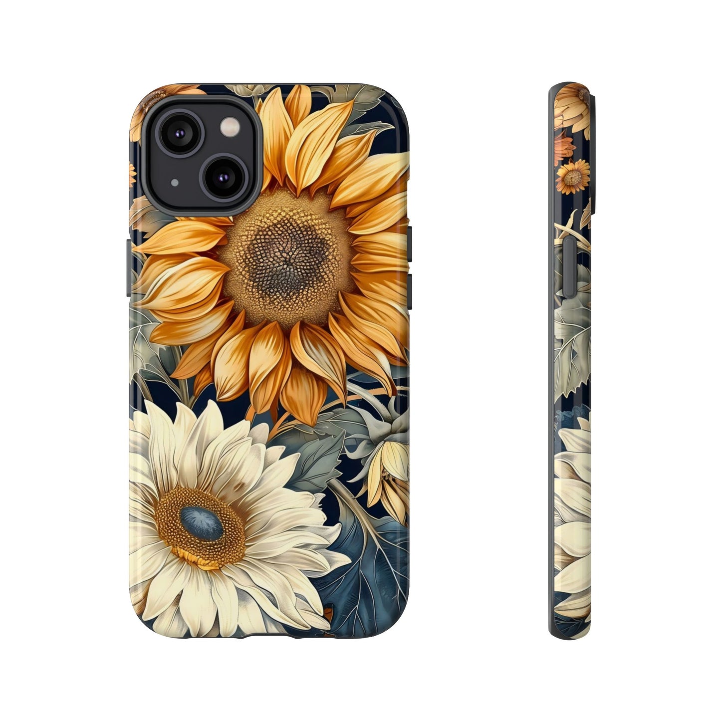 Floral Phone Case for Tough Cases, Sunflower Design, Nature Lover Gift, Birthday Present, Eco-Friendly Accessories, Summer Vibes