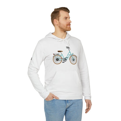 adidas Unisex Fleece Hoodie - Classic Bicycle Illustration - London Style