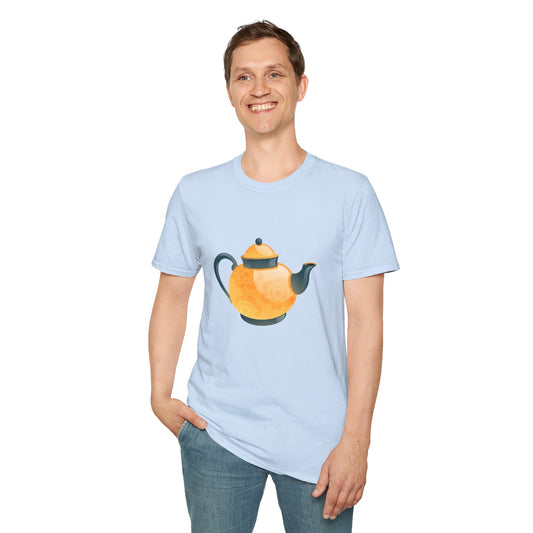 Unisex Softstyle T-Shirt - Timeless Elegance in Tea Time British Tea Kettle