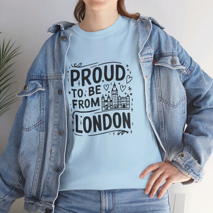 Proud to be from London Watercolor Art Collection Breathable Unisex Cotton T-Shirt