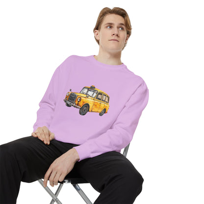 Unisex Garment-Dyed Sweatshirt Elegant - British Vintage Car