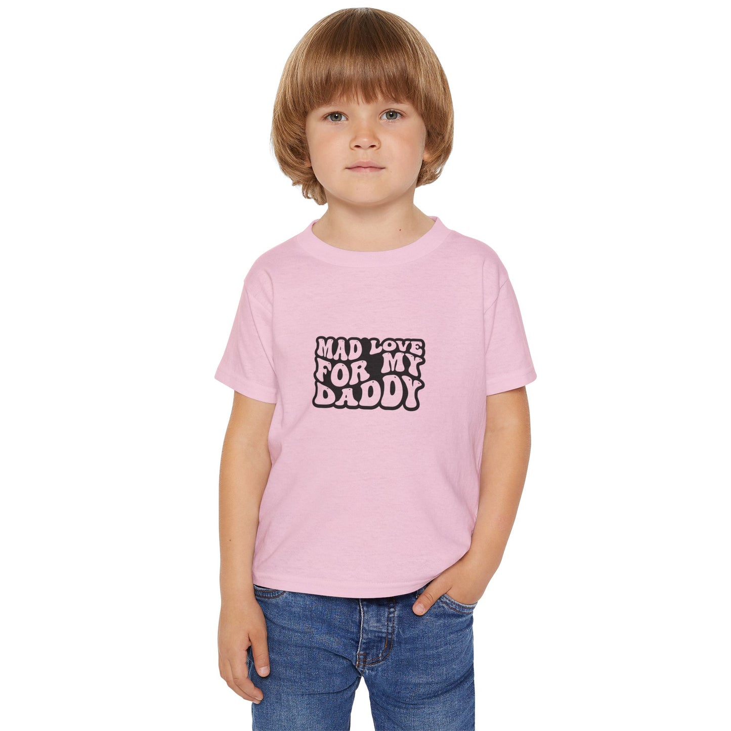 Toddler T-Shirt - Cute Mad Love for My Daddy Sublimation Graphic - Cute Kids Tee | Ideal for Father's Day and Birthdays