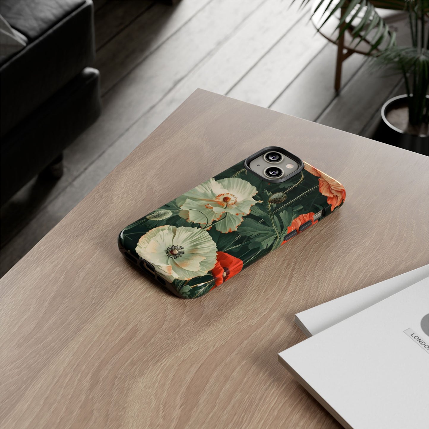 Floral Phone Case - Tough Cases, Botanical Design, Gift for Friends, Trendy Mobile Cover, Personalized Phone Accessory