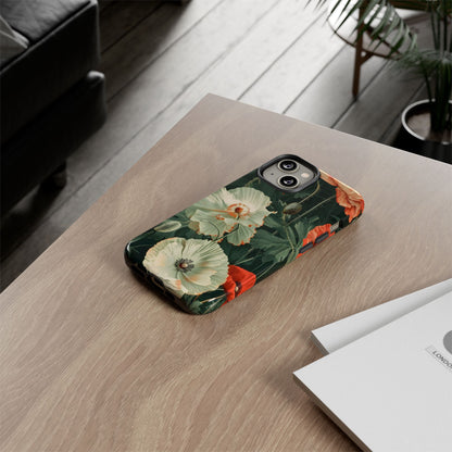 Floral Phone Case - Tough Cases, Botanical Design, Gift for Friends, Trendy Mobile Cover, Personalized Phone Accessory