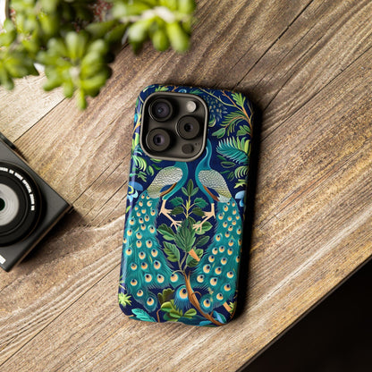 Peacock Tough Phone Case - Colorful Protective Cover, Nature Lover Gift, Stylish Accessory for Celebrations