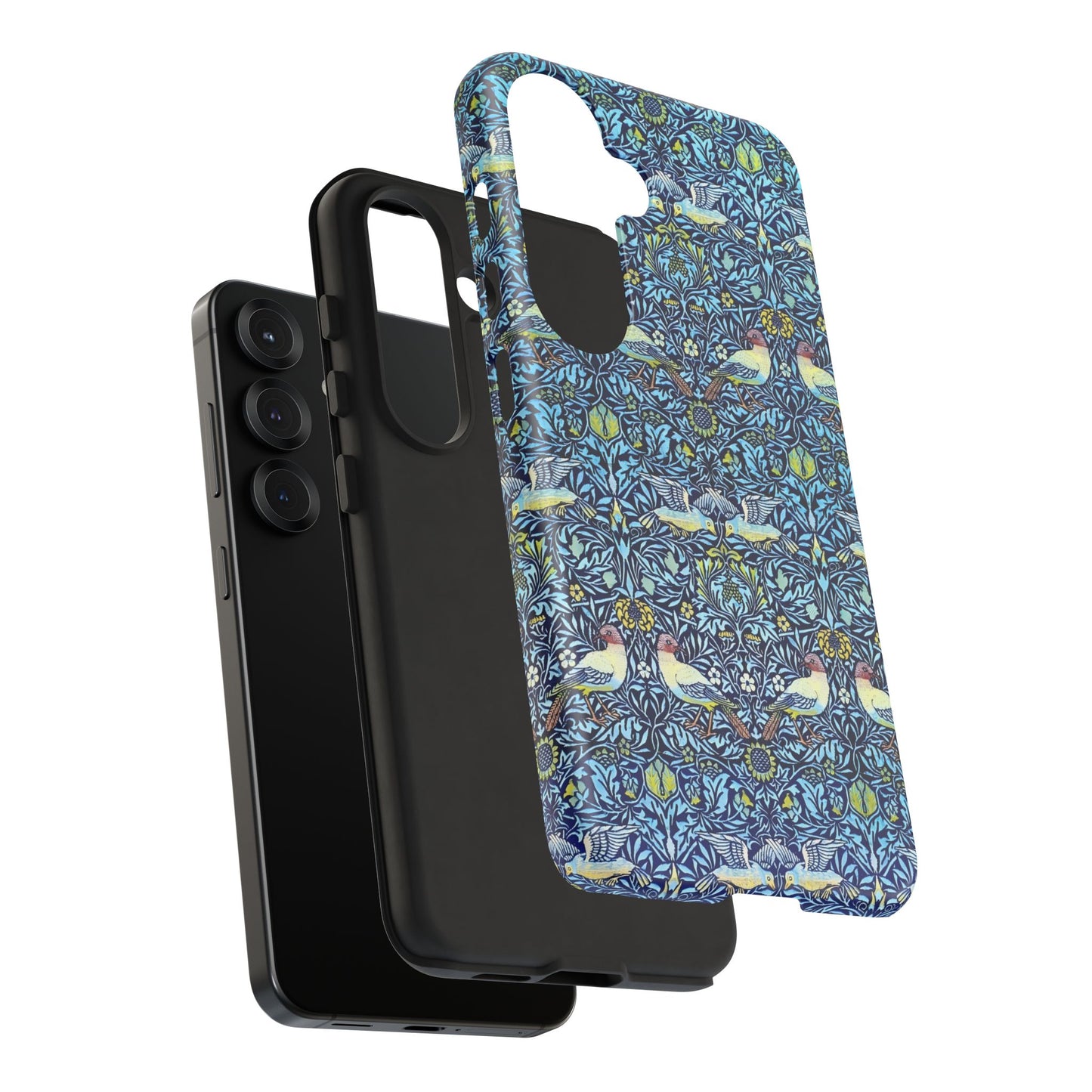 Bird and Floral Pattern Phone Case, Tough Cases, Gift for Nature Lovers, Eco-friendly, Custom Phone Accessories, All-Occasion