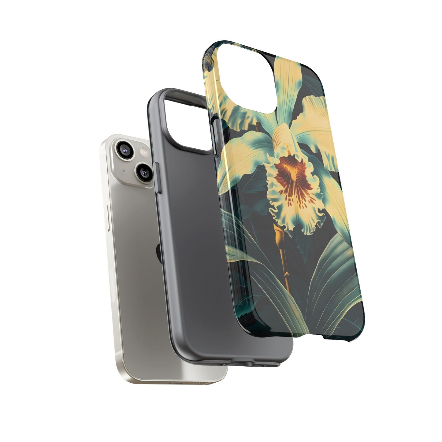 Floral Phone Case - Tough Cases with Orchid Design, Durable Smartphone Cover for Nature Lovers, Floral Gift for Her, Botanical [...]