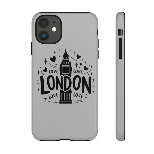 London Love Phone Case, Tough Cases, Stylish Phone Accessories, Unique Gift for Travelers, London Souvenir, Love Design