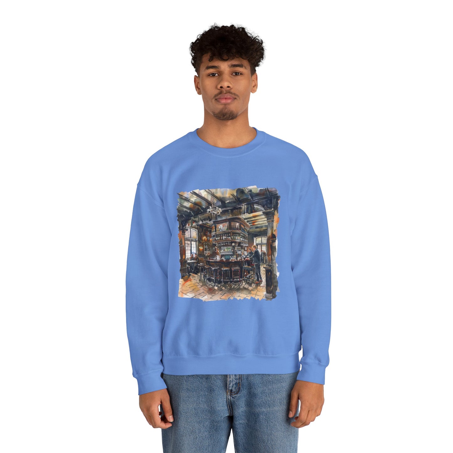 Unisex Heavy Blend™ Crewneck Sweatshirt Trendy - Cozy British Pub
