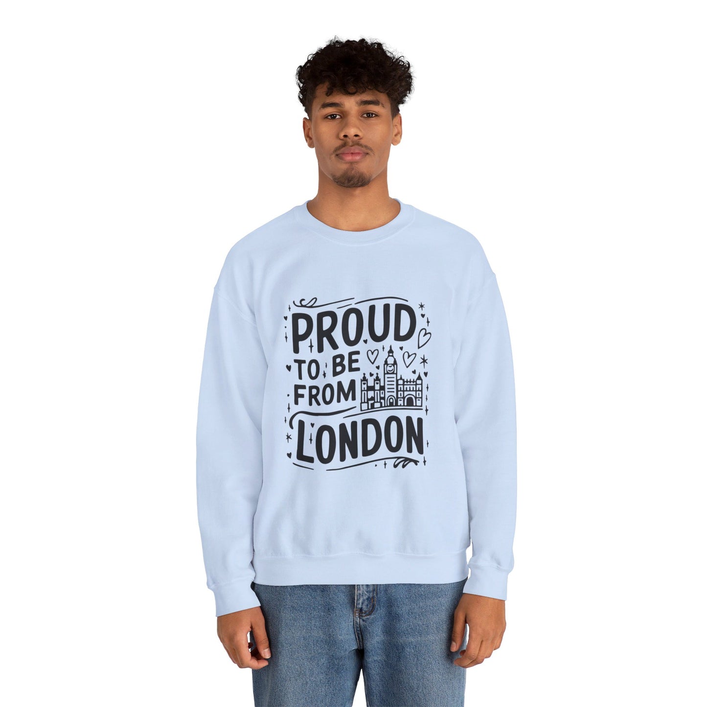 Unisex Heavy Blend™ Crewneck Sweatshirt Elegant- Proud To Be From London