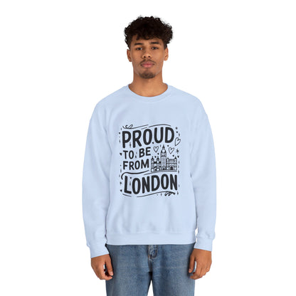 Unisex Heavy Blend™ Crewneck Sweatshirt Elegant- Proud To Be From London