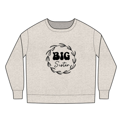 Toddler Sweatshirt - Big Sister Retro SVG PNG Design - Cozy Kids Apparel for New Siblings