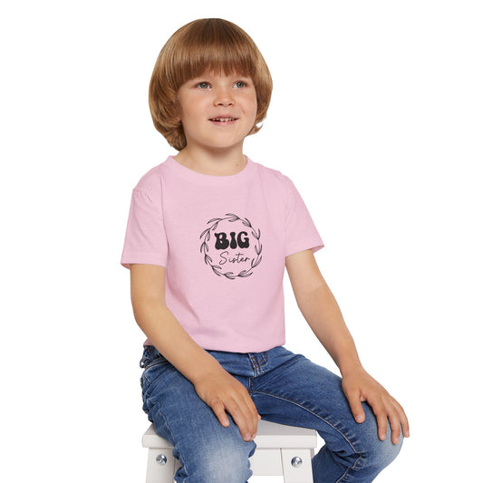 Toddler T-shirt - Cute Big Sister Sublimation Graphic - Cute Clothing for New Siblings