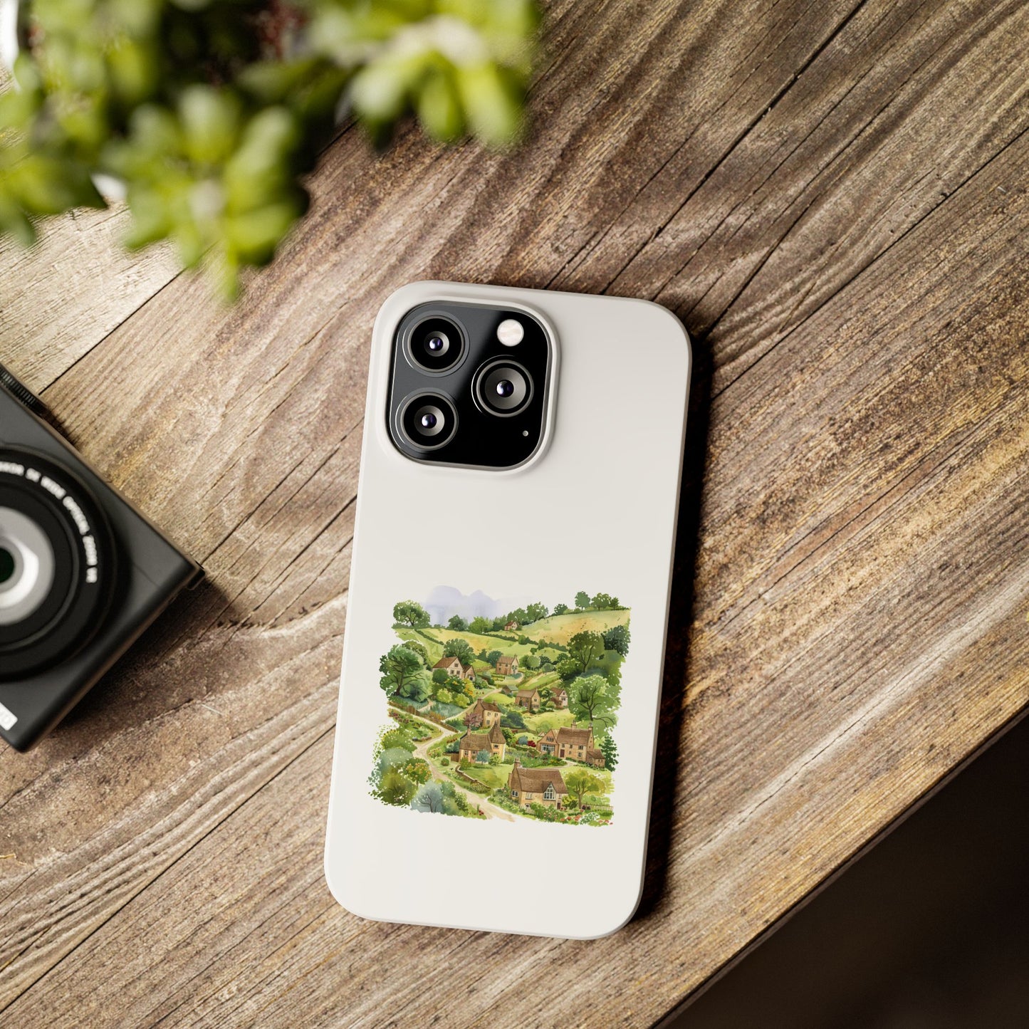 Charming Village Slim Phone Cases - Farmhouse Aesthetic, Rural Life Decor, Nature Gift, Perfect for Travelers
