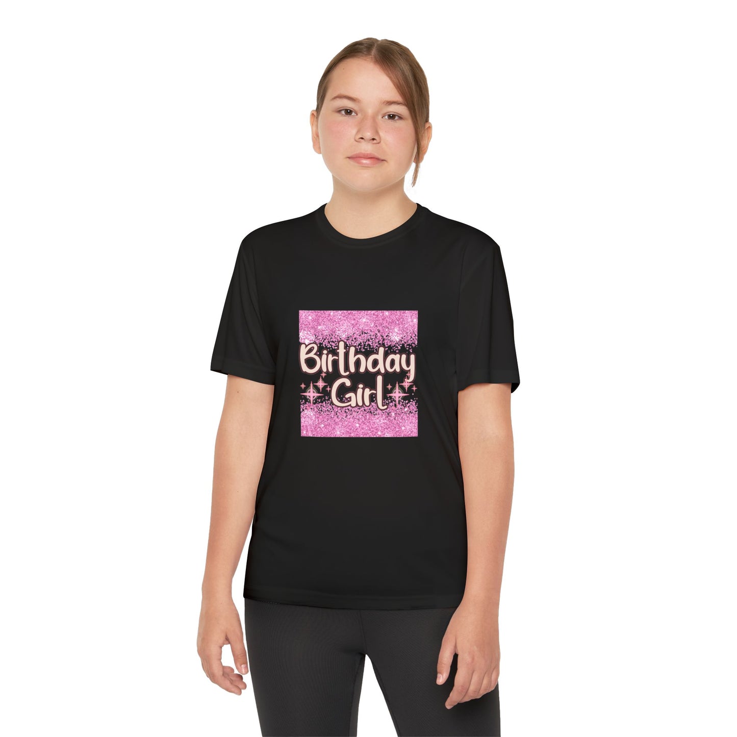 Birthday Girl Youth Competitor Tee | Fun, Sparkly Party Shirt for Celebrations