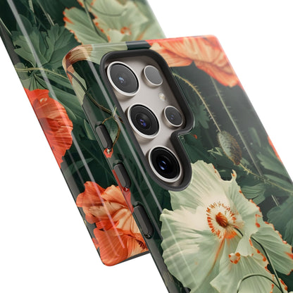 Floral Phone Case - Tough Cases, Botanical Design, Gift for Friends, Trendy Mobile Cover, Personalized Phone Accessory