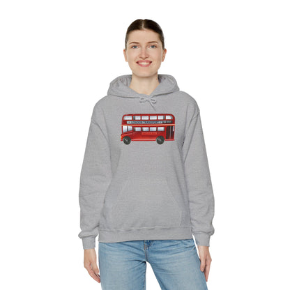 Unisex Heavy Blend™ Hooded Sweatshirt - Icon on Wheels - London’s Double-Decker Bus