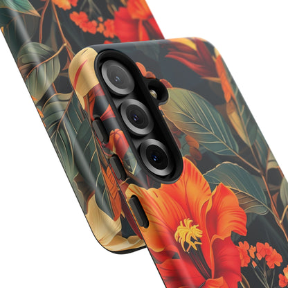 Tough Floral Phone Case | Tropical Vibe, Gift for Nature Lovers, Summer Beach Accessory, Floral Pattern, Trendy Phone Accessories
