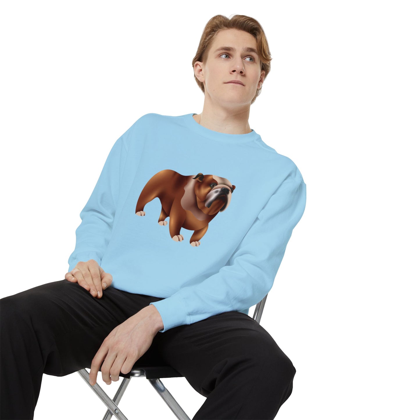 Unisex Garment-Dyed Sweatshirt All Day Wear - British Dog