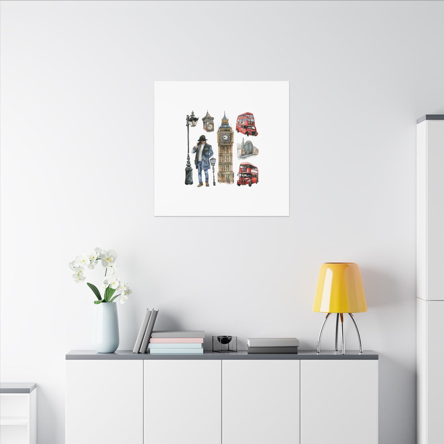 Canvas Art Print, London Skyline, Home Decor, Wall Art, Gift Idea, Travel Memories, Modern Wall Art