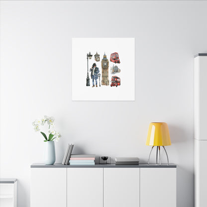 Canvas Art Print, London Skyline, Home Decor, Wall Art, Gift Idea, Travel Memories, Modern Wall Art