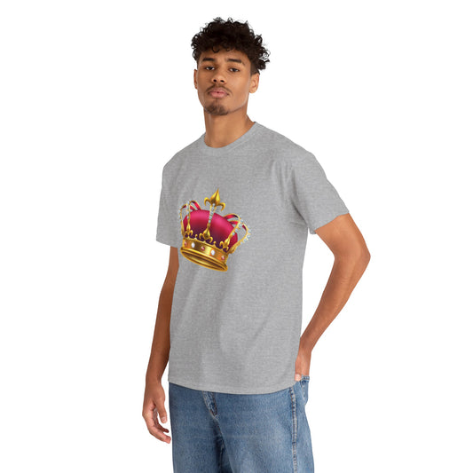Unisex Heavy Cotton T-Shirt - Iconic Symbol of Monarchy Rich British Royal Crown