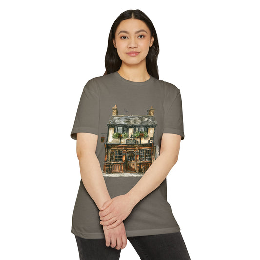 Unisex CVC Jersey T-shirt - Nestled in Nature - British Village House Elegance