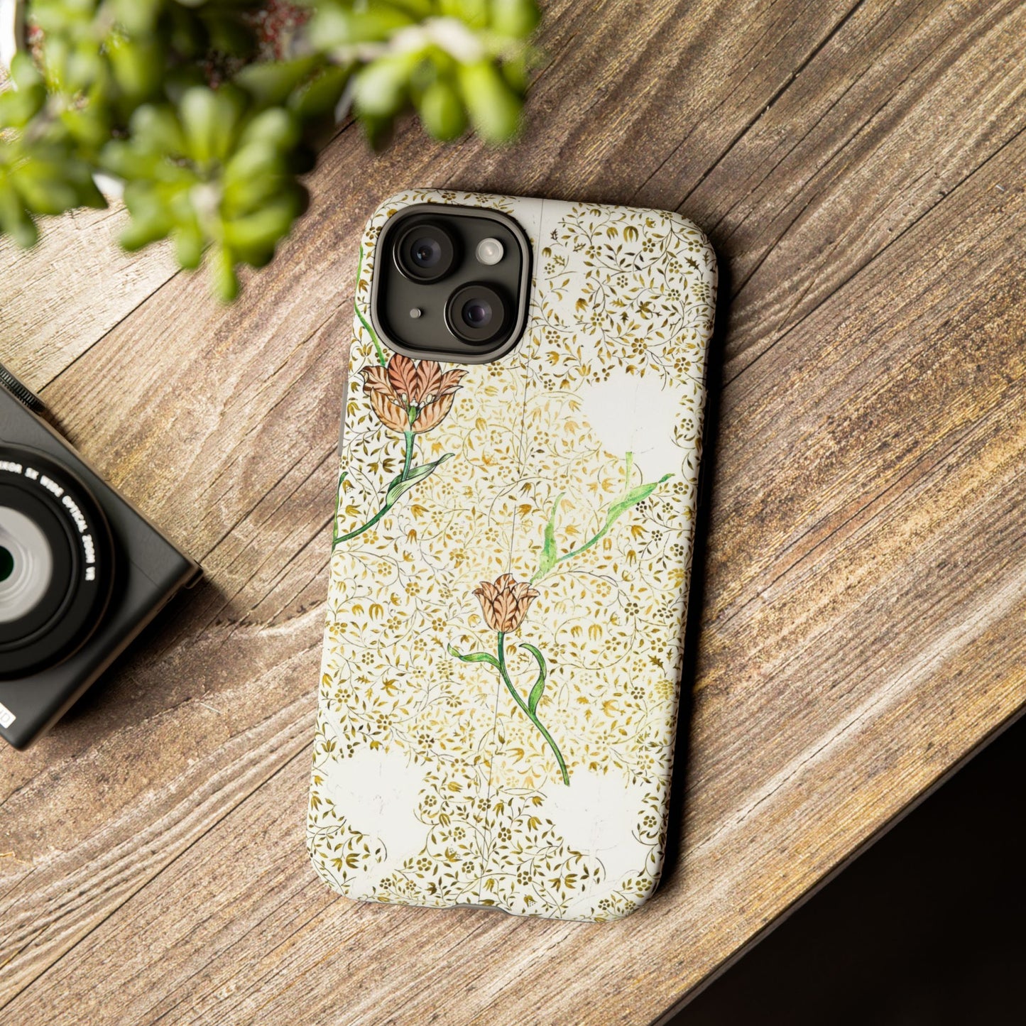 Elegant Floral Phone Case, Tough Cases for iPhone, Stylish Smartphone Cover, Protection with Floral Art, Unique Gift for Her