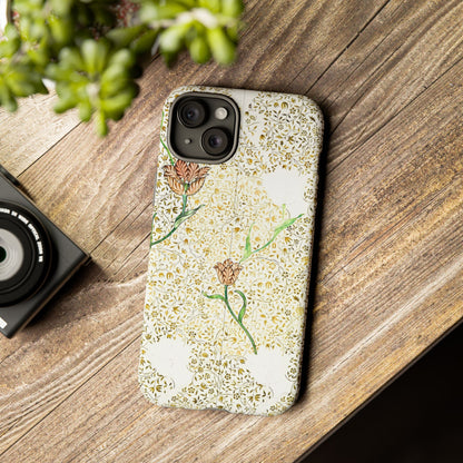 Elegant Floral Phone Case, Tough Cases for iPhone, Stylish Smartphone Cover, Protection with Floral Art, Unique Gift for Her