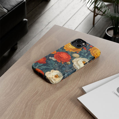 Floral Tough Case for Phones | Durable Floral Phone Cover, Boho Chic, Unique Gift for Her, Phone Protection, Flower Design