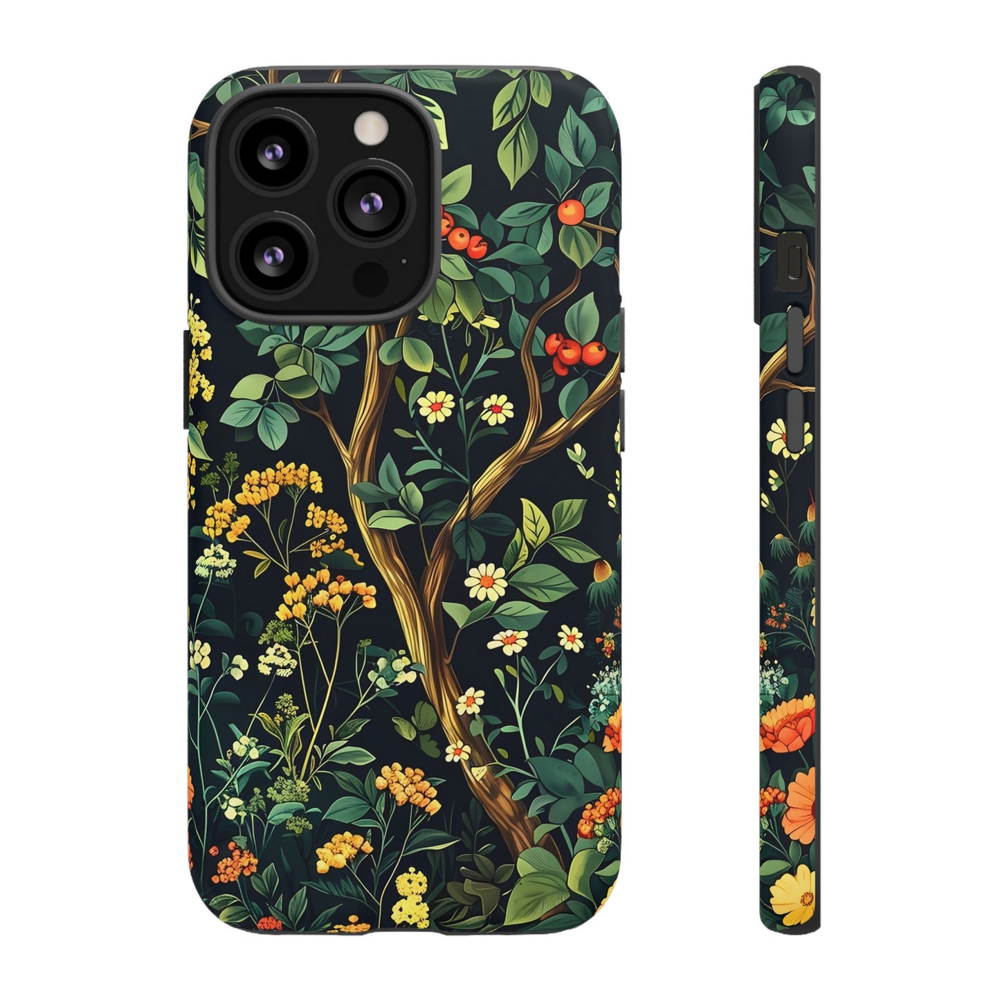 Floral iPhone Case, Nature Inspired Tough Case, Botanical Phone Cover, Eco-Friendly Gift, Unique Floral Design
