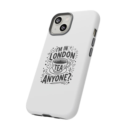 Phone Case with Tea Design, London Souvenir, Travel Accessory, Gift for Tea Lovers, Fun Phone Cover, Unique Mobile Case