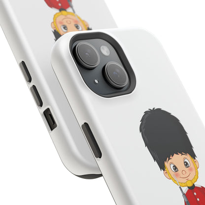 Cute Cartoon Soldier Magnetic Tough Case, Kid's Phone Cover, Fun Gift for Children, Birthday Present, Youth Accessories, Durable Protection