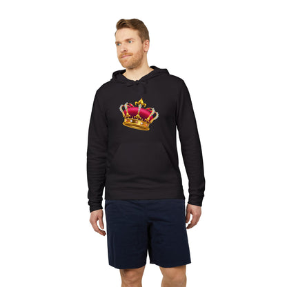 adidas Unisex Fleece Hoodie - British Royal Crown Design - Iconic Symbol of Monarchy