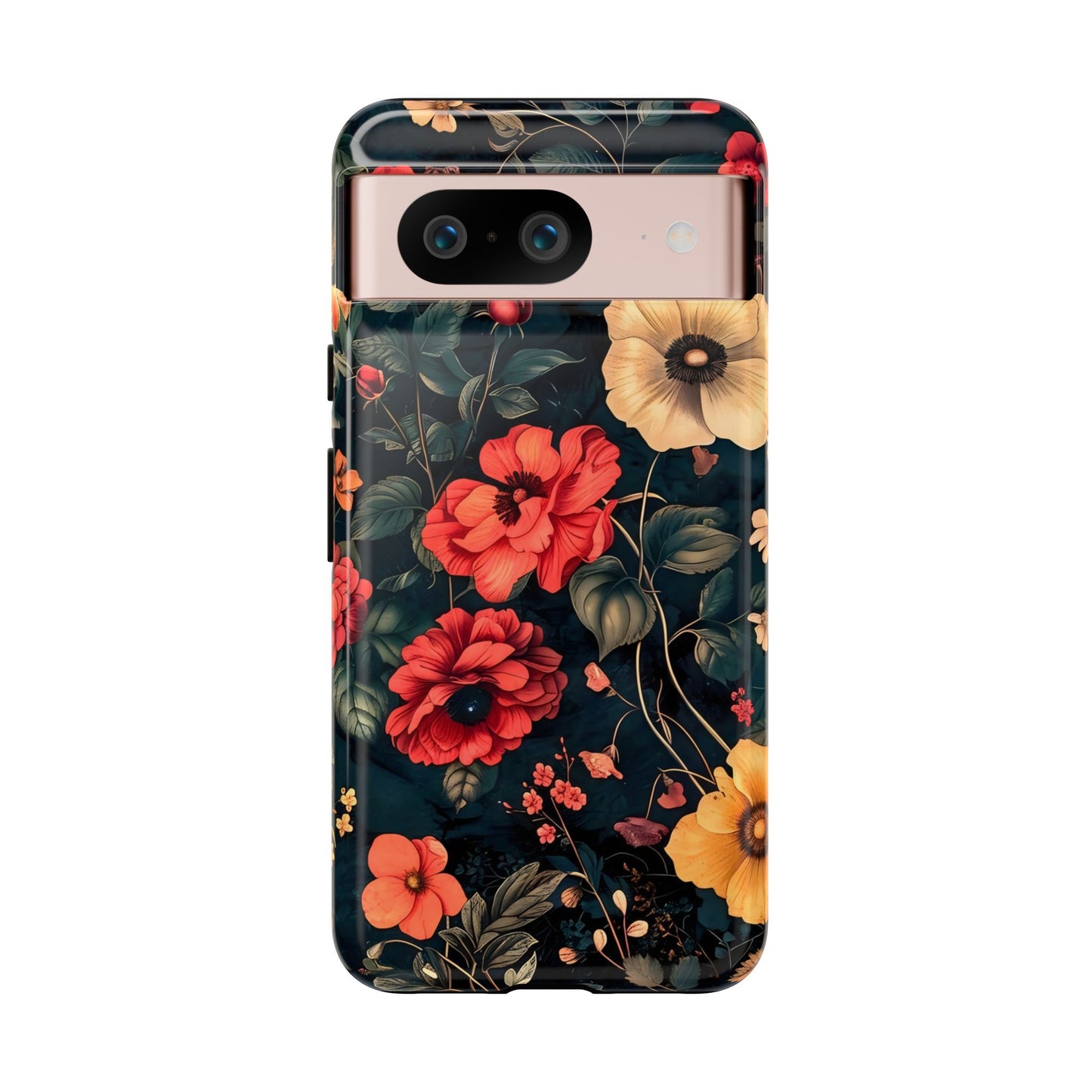 Floral Phone Case, Tough Cases, Flower Motif, Protective Cover, Gift for Her, Floral Design, Spring Accessory