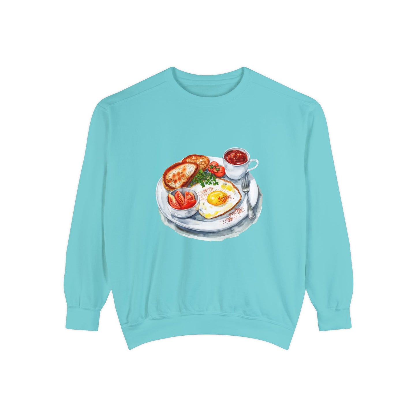 Unisex Garment-Dyed Sweatshirt - British Food Traditional Dishes and Culinary Delights