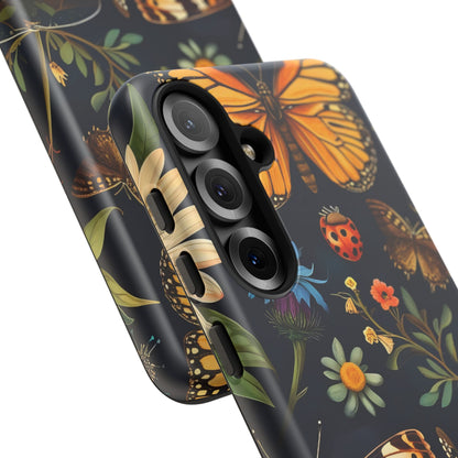 Nature-Inspired Phone Case | Floral Butterfly Design, Tough Phone Cover, Gift for Nature Lovers, Cute Butterfly Case, Home Decor