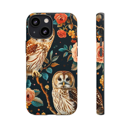 Owl Phone Case with Floral Design, Tough Phone Cover for Nature Lovers, Gift for Bird Enthusiasts, Stylish Protection for Smartphones, [...]