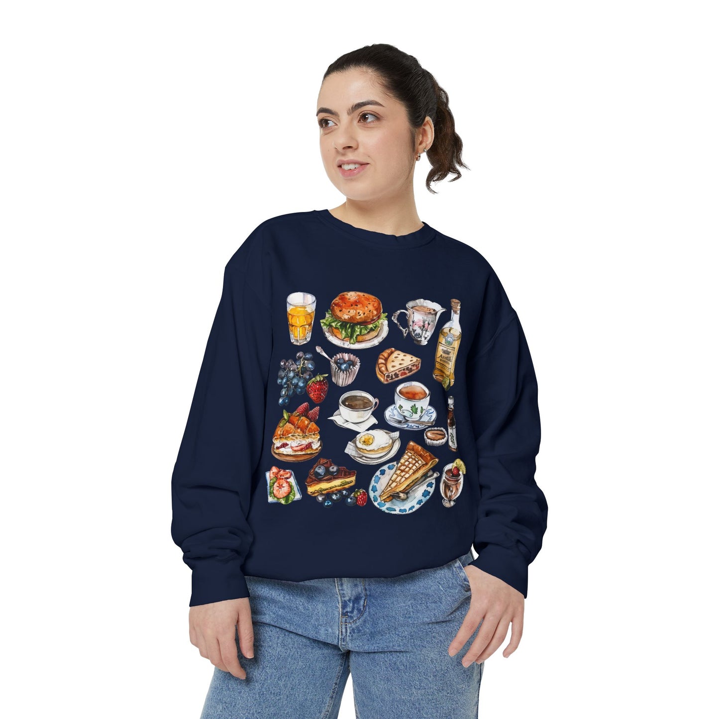 Unisex Garment-Dyed Sweatshirt - British Pride - England’s Most Famous Icons