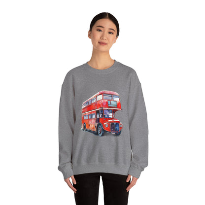 Unisex Heavy Blend™ Crewneck Sweatshirt - Iconic Journeys - London’s Red Double-Decker