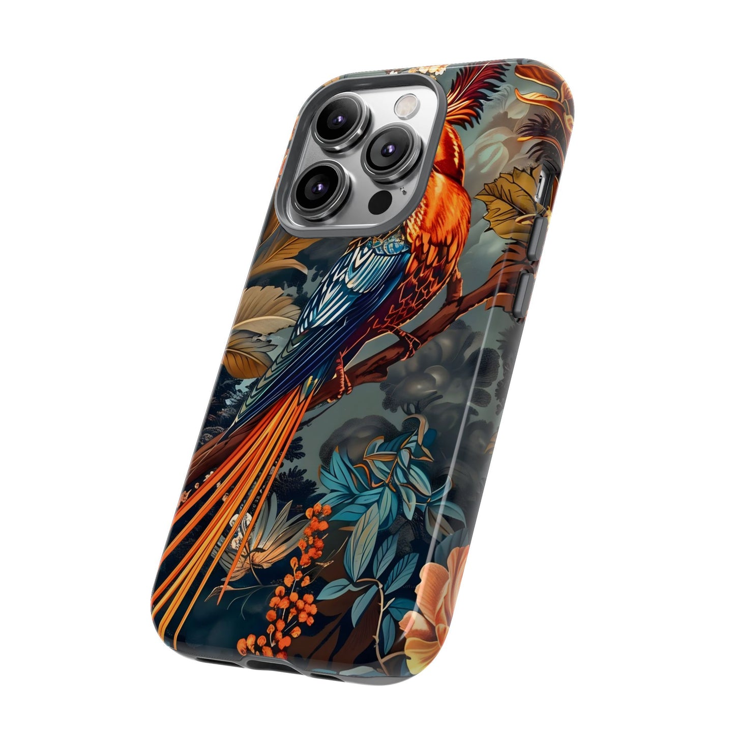 Vibrant Phone Case with Exotic Bird Design, Floral Phone Cover, Tough Case for Nature Lovers, Unique Gift Idea, Phone Accessory, [...]
