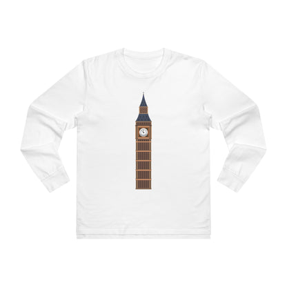 Men’s Base Longsleeve Tee - Big Ben - Iconic British Tower and Landmark