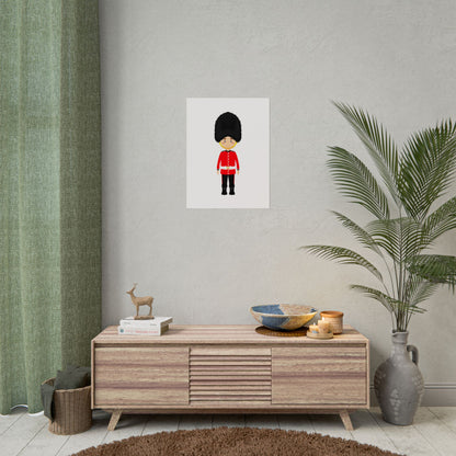 Adorable British Soldier Rolled Posters, Kids Room Decor, Unique Gift, Nursery Art, Educational Wall Art