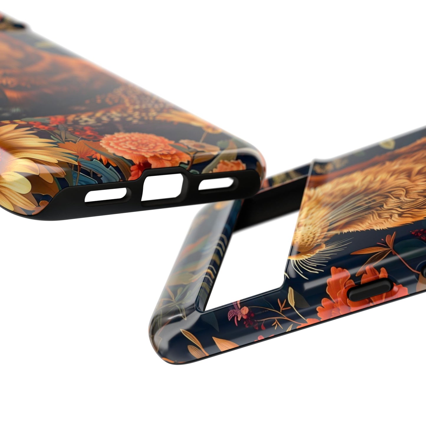 Otter Phone Case, Floral Otter Design, Tough Phone Cover, Nature Lover Gift, Cute Animal Accessories