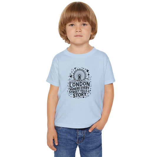 Toddler T-Shirt - London where every street tells story - Cute Kids Tee