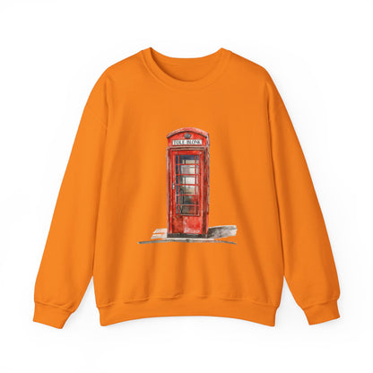 Unisex Heavy Blend™ Crewneck Sweatshirt Classy - Iconic British Public Telephone