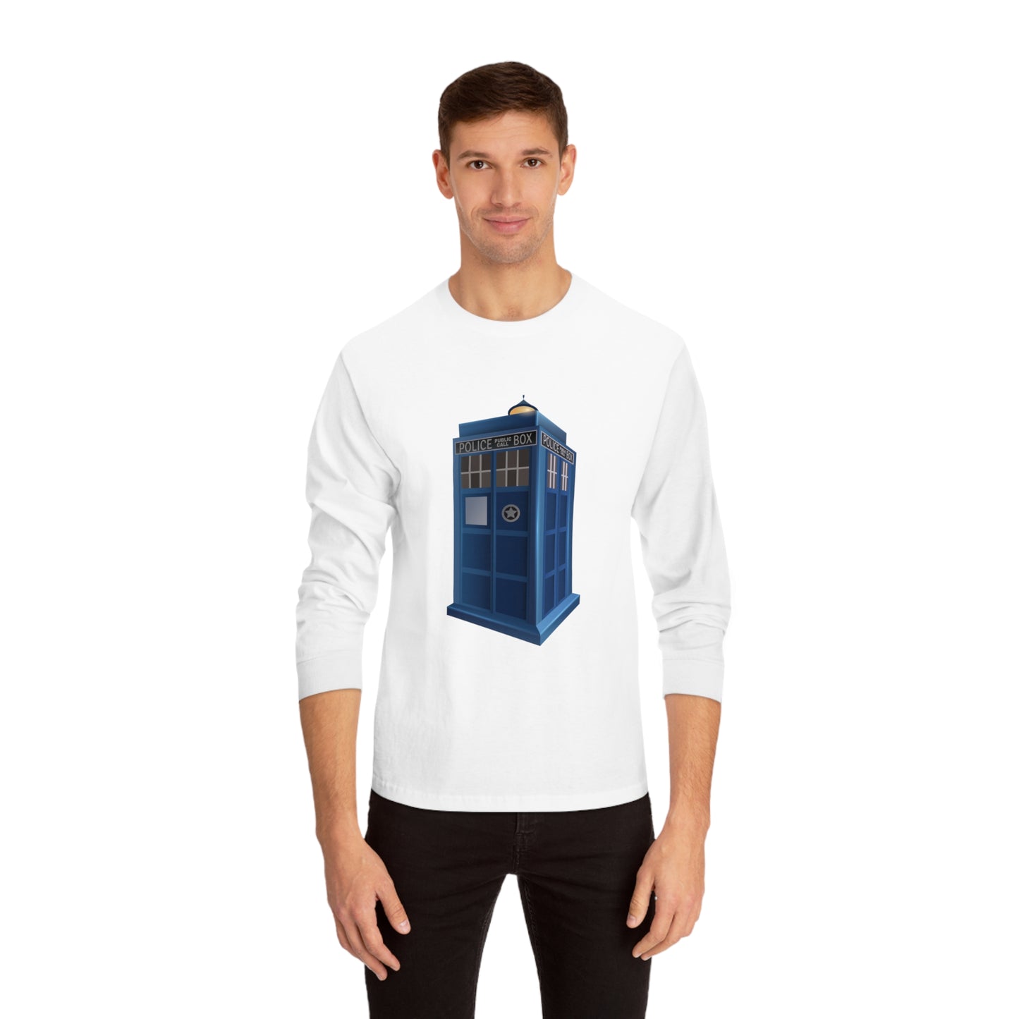 Unisex Classic Long Sleeve T-Shirt - British Police Public Call Box